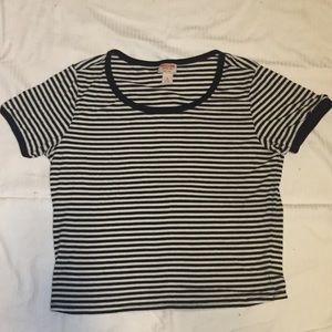 Mossimo Supply Co. Shortsleeve Striped Crop Size S